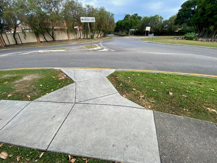 A road with a crosswalk AI-generated content may be incorrect.